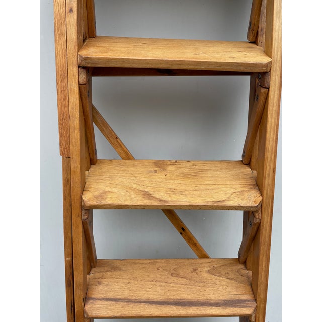 Foldable Library Staircase, France, 1950s For Sale - Image 6 of 10