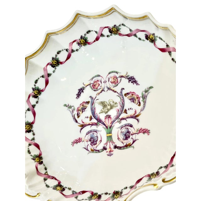 Richard Ginori Vintage Richard Ginori Ripallo Pattern Porcelain Serving Trinket Dish For Sale - Image 4 of 6