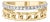 10K Yellow Gold 1/5 Cttw Diamond Cuban Link Ring Band (I-J Color, I2-I3 Clarity) - Size 8 For Sale