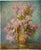 Marie-Madeleine De Rasky, Bouquet of Lilacs in a Porcelain Vase, Oil on Canvas For Sale