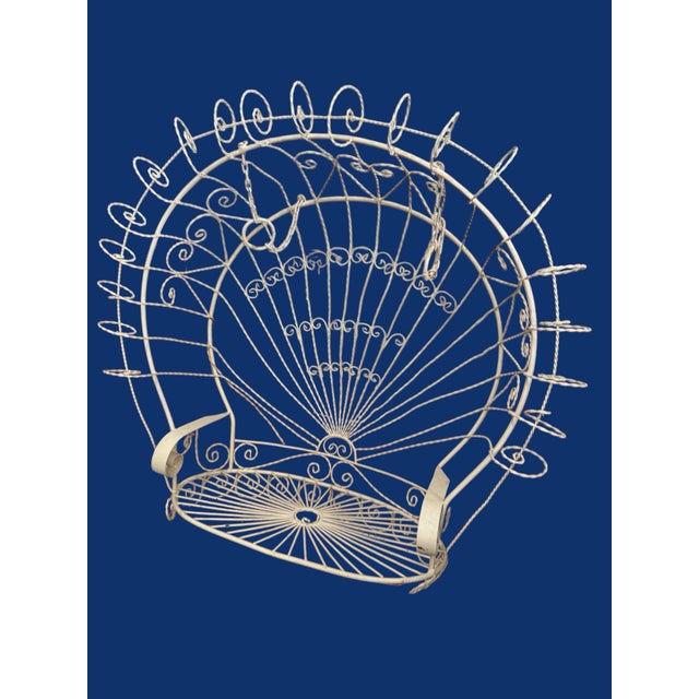 John Salterini 1950s Salterini Hanging Peacock Swing, Attributed For Sale - Image 4 of 7