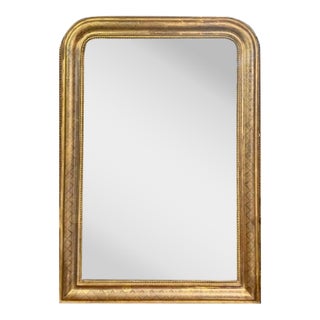 19th C. French Louis Philippe Mirror With X Pattern Frame For Sale