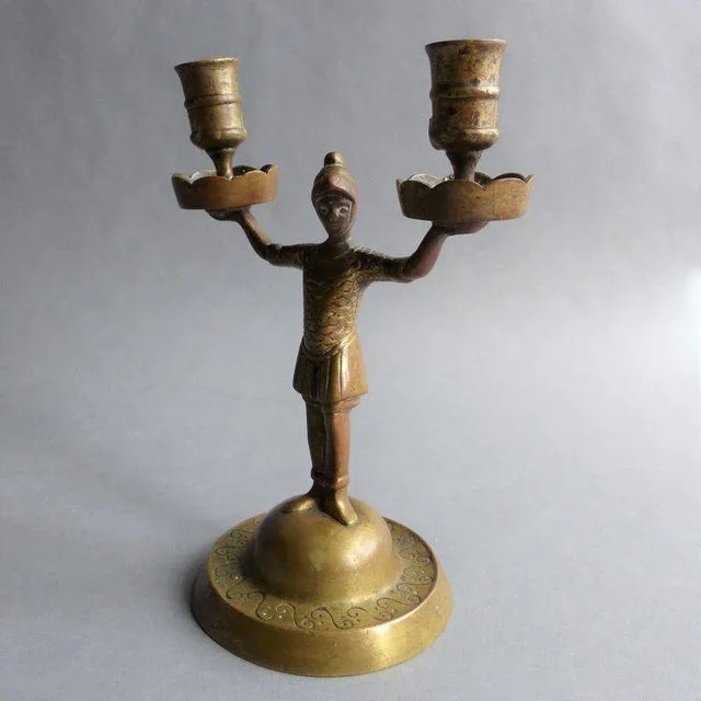 Traditional Empire French Bronze Candleholders, 1800s, Set of 2 For Sale - Image 3 of 11