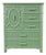 Henry Link Faux Bamboo 5-Drawer Chest – Gumdrop Green For Sale
