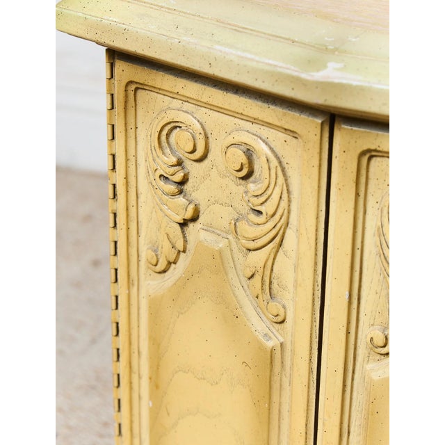 Goldenrod Hollywood Regency Vintage Ornate Spanish Revival, Nightstands or End Tables For Sale - Image 8 of 9
