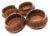Late 20th Century Vintage Scan Look Staved Teak Wood Bowls, Set of 4 For Sale - Image 5 of 11