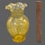 Late 20th Century Vintage Amber Yellow Hand Blown Glass Ruffled Rim Vase 10.5'' Tall For Sale - Image 5 of 7