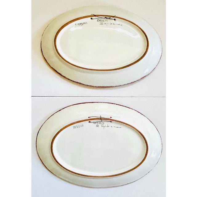 Farmhouse Vintage Italian Fish Plates, Pair For Sale - Image 3 of 5