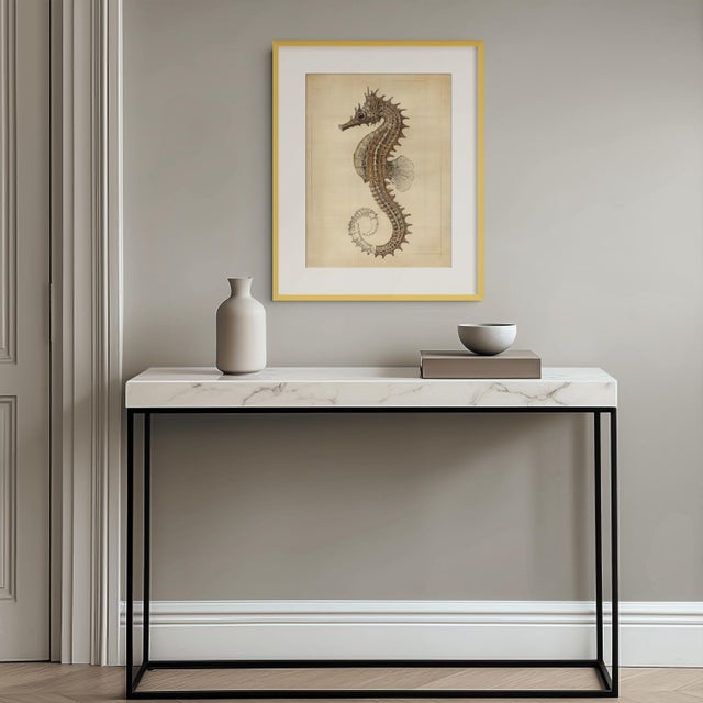 Seahorse — Antique Natural History Fine Art Print This museum-quality fine art print reproduces a beautifully detailed...