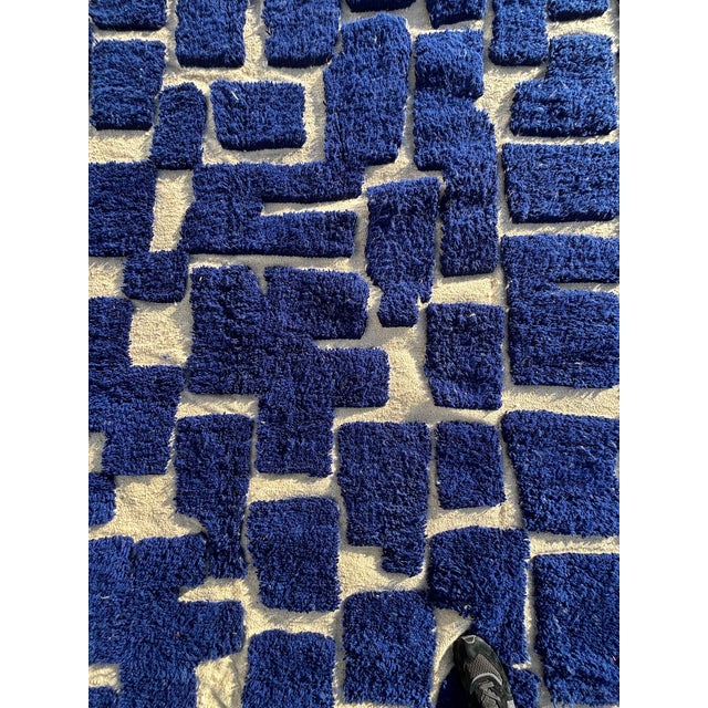 Bauhaus Moroccan Beni Ouarain Mrirt Rug, 1990 For Sale - Image 3 of 12
