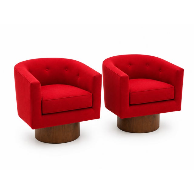 Mid Century Modern Swivel Lounge Chairs For Sale In San Diego - Image 6 of 6