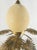 Metal Victorian Silverplated Brass Palm and Ostrich Egg Table Lamp For Sale - Image 7 of 13