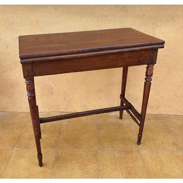 English Oak Games Table with Green Felt Top, 1930s For Sale - Image 3 of 9