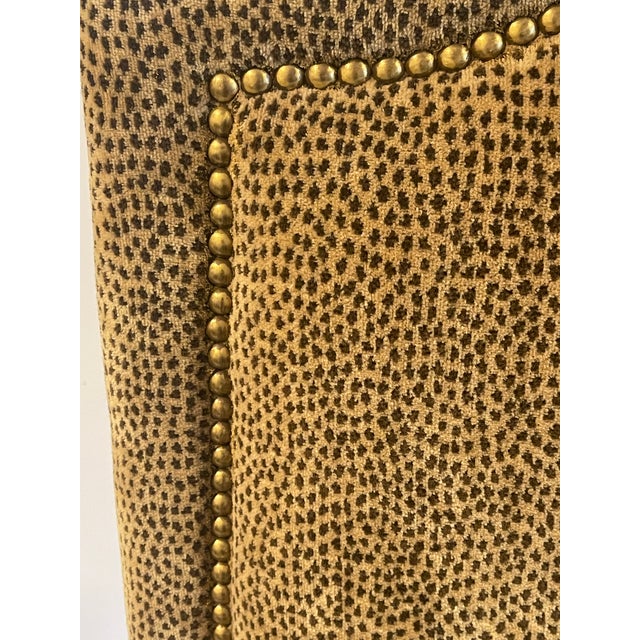 Textile Reduced - Pair of Large Leopard Lounge Berger Arm Chairs For Sale - Image 7 of 8