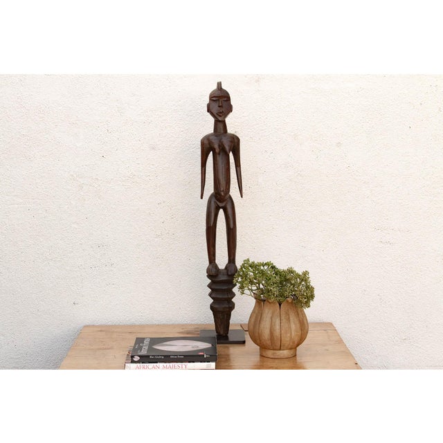 Antique African Carved Wood Mumuye Figure on Stand For Sale - Image 10 of 10