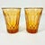 Amber Vintage Indiana Glass Co Art Deco Boho Chic Hollywood Regency Depression Era Amber Tumblers - Set of 8 For Sale - Image 8 of 11