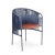 Set of 4 blue caribe chic dining chair by sebastian herkner materials: galvanized and powder-coated tubular steel. Pvc...