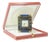 Folding Quartz Movement Alarm Clock in Gilt Metal and Blue Enamel from Cartier, 1980s, Set of 2 For Sale