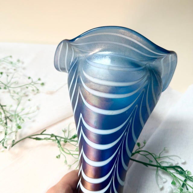 Vintage Mermaid Swirl Vase in Glass, 1970s For Sale - Image 17 of 18