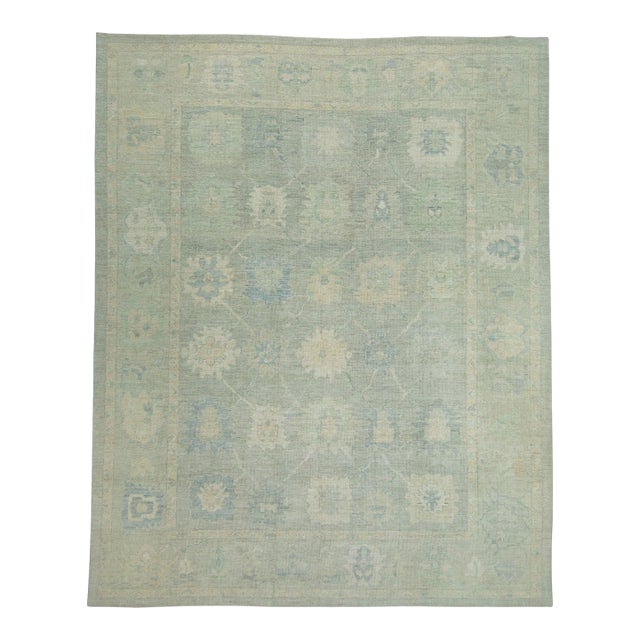 Turkish Oushak Rug 12'5" x 15'6" #18512 For Sale