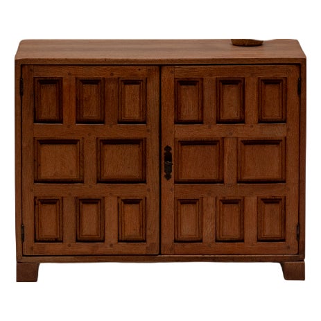 Brutalist Spanish Cabinet in Oak, 1970s For Sale
