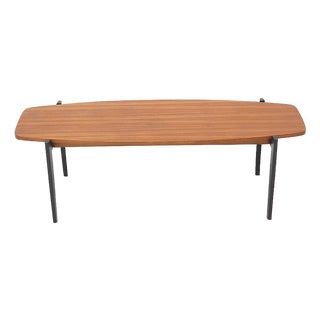 Rectangular Coffee Table with Teak Top, 1960s For Sale
