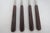 France Inox Mid Century Fondue Serving Forks 4pc Set Brown Wood Handles 5164b For Sale - Image 4 of 9