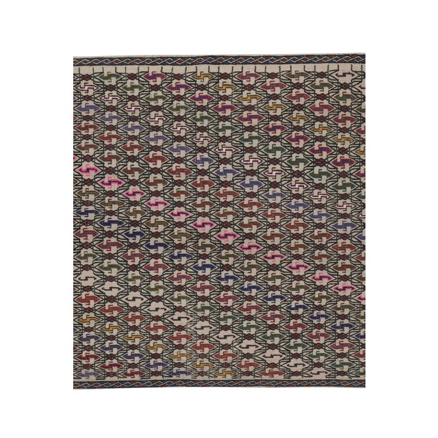 Handwoven Turkish Petite Kilim Rug 3'9'' X 5' For Sale In Philadelphia - Image 6 of 13