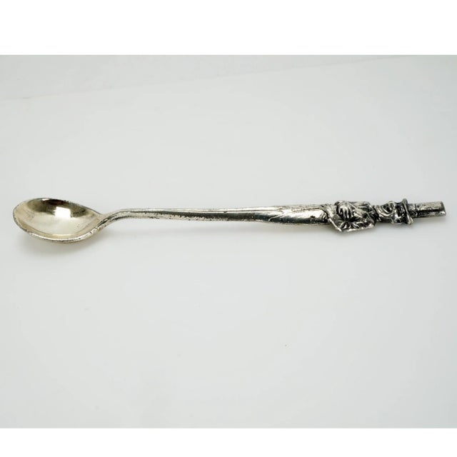 Vintage American W.C. Fields Pewter Cocktail Spoon Mixer 1930's For Sale - Image 4 of 5