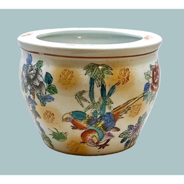 Mid 20th Century Mid 20th Century Chinese White Flora Fauna Koi Fish Planter For Sale - Image 5 of 9