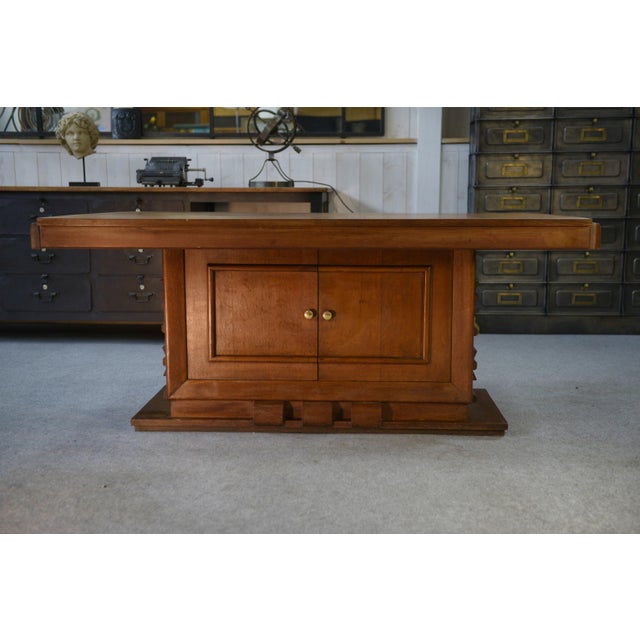 Oak Table by Charles Dudouyt, 1950s For Sale - Image 10 of 11