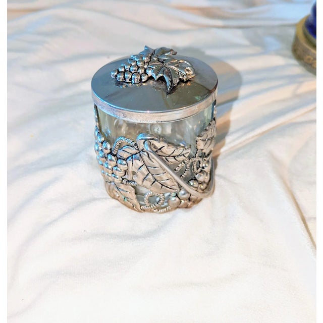 Godinger 90's Godinger Grape Motif Small Serving Jar With Handle For Sale - Image 4 of 4