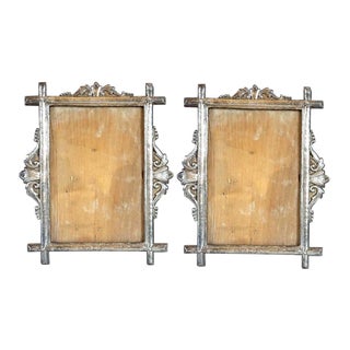 19th Century Indo-Portuguese Silver Frames - A Pair For Sale