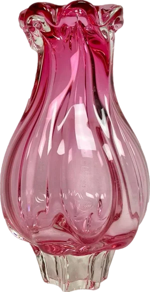 Bohemian Glass Vase attributed to Josef Hospodka for Chribska, 1960s