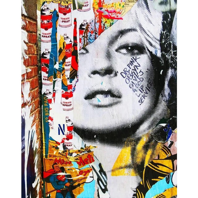 Kate Moss Street Art Photo: A rare Mr. Brainwash Kate Moss mural photographed in New York's historic Soho in 2014 by noted...