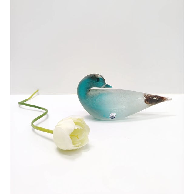 Made in Italy, 1960s. This is a Murano hot-modeled glass made by the glass master Gino Cenedese, signed and with its...