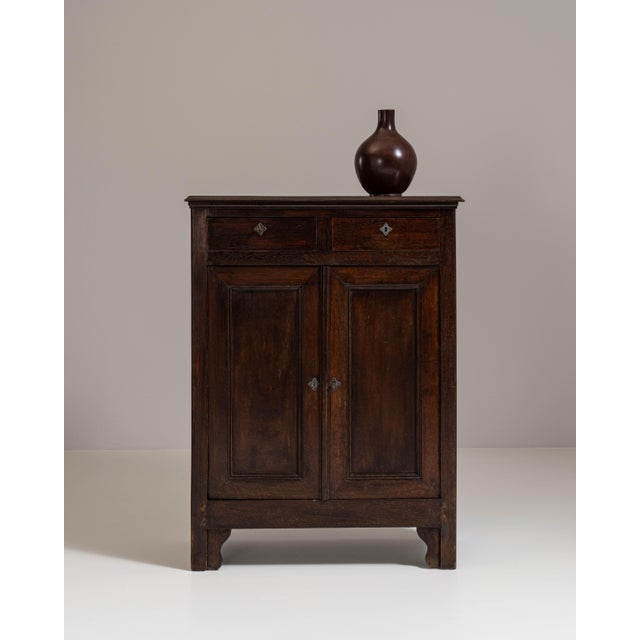 19th Century French Dark Brown Neoclassical Cabinet in Originall Patina For Sale - Image 12 of 15