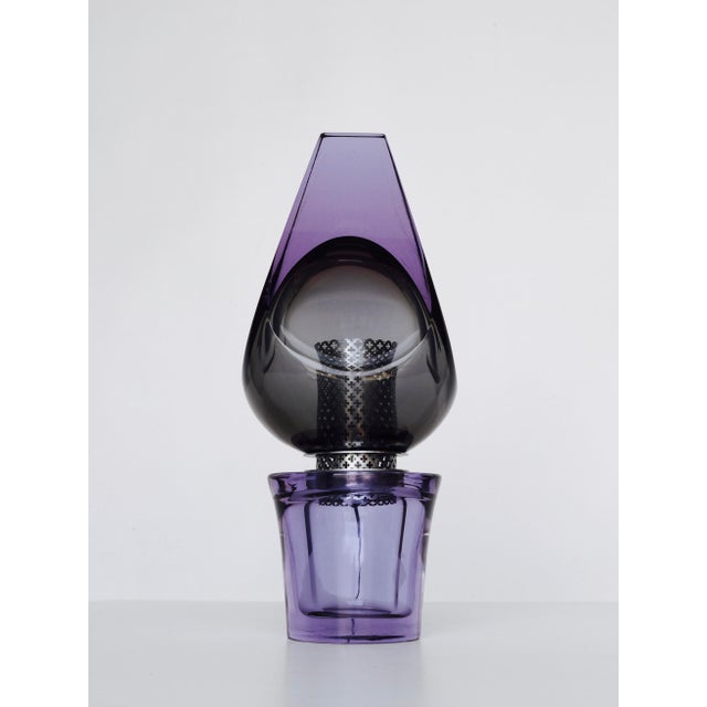 Italian Glass Table Lamp attributed to Flavio Poli for Seguso Vetri Darte, 1970s For Sale - Image 9 of 9