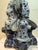 Chinese Vintage Ceramic Buddhist Sculpture,Hand Carved Blue and White Porcelain the Eighteen Arhats Statue For Sale - Image 4 of 8