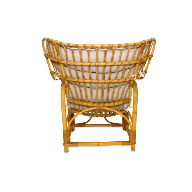 1940s Viggo Boesen Rattan Set for e.v.a. Nissen & Co - 4 Pieces | Chairish