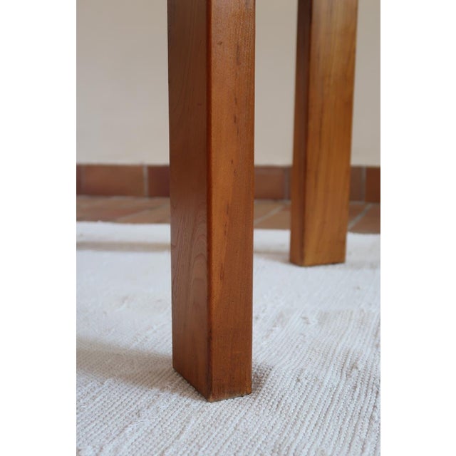 Round Extending Dining Table in Elm attributed to Maison Regain, France, 1980s For Sale - Image 9 of 15