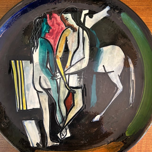 Modernist Ceramic Charger by Luciano Ruini C1960s For Sale - Image 4 of 7