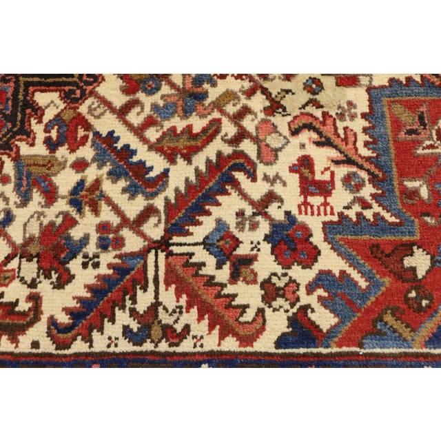Vintage Persian Heriz Rug, 03'03 X 04'01 For Sale - Image 4 of 7