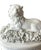 English Early 20th Century Italian Staffordshire Style White Ceramic Lion on Trellis Basket Box With Confetti Grass For Sale - Image 3 of 10