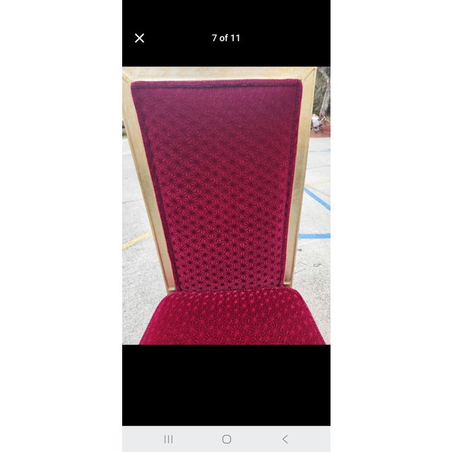 1980s Vintage Henredon Schoonbeck High Point Oversized Goose Down Stuffed ~ Embossed Velvet High Back Occasional Chair For Sale - Image 5 of 10