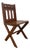 Antique Gothic Revival Oak X-Frame Accent Chair. For Sale