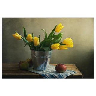 Anna Nemoy (xaomena), Still Life With Yellow Tulips and Apples, Photographic Paper For Sale