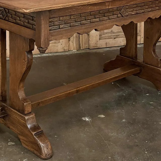 Antique Rustic Neogothic Desk ~ Writing Table For Sale - Image 11 of 13