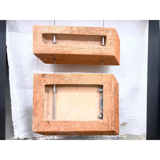 Wood Framed Terracotta Wall Sculpture, 1980s For Sale - Image 7 of 18