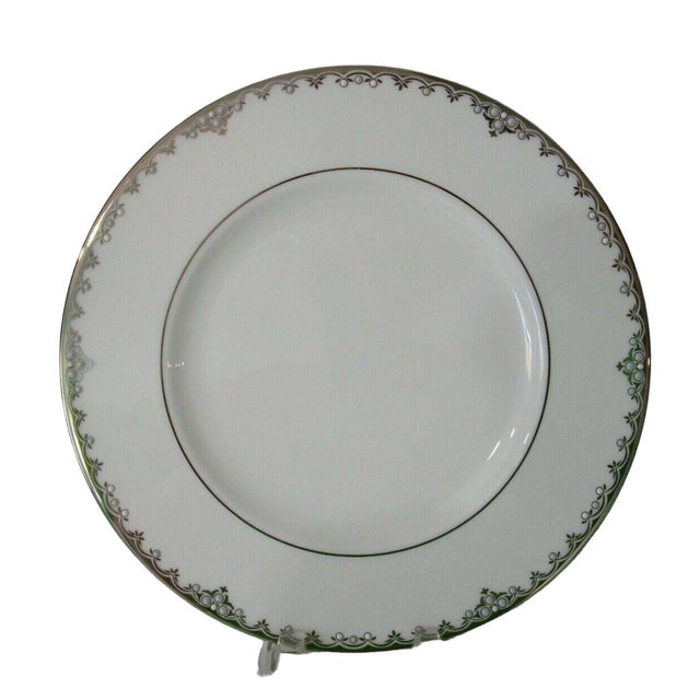 1990s Lenox Classics Collection Federal Platinum Bone China Accent Luncheon Plate For Sale - Image 10 of 10
